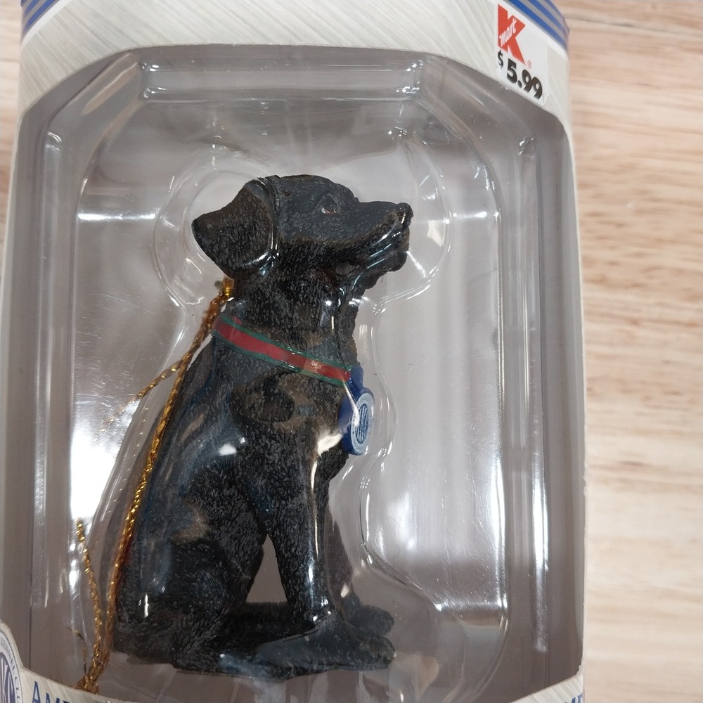 American Kennel Club Ornament Black Labrador Retriever Dog 2004 Vintage Black